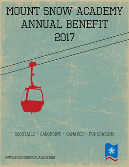 Mount Snow Academy Annual Benefit 2017