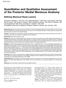 Medial Meniscus Anatomy