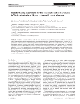 Predator-Baiting Experiments for the Conservation of Rock-Wallabies in Western Australia: a 25-Year Review with Recent Advances