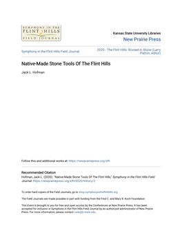 Native-Made Stone Tools of the Flint Hills