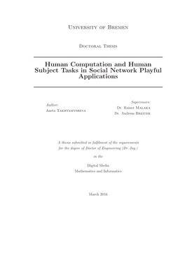 Human Computation and Human Subject Tasks in Social Network Playful Applications
