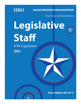 Legislative Staff: 87Th Legislature