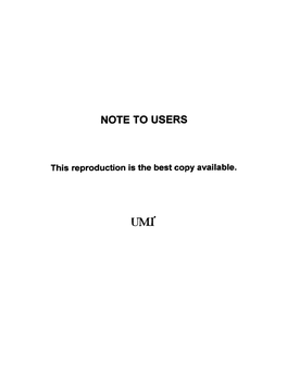 Note to Users