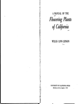 Flowering Plants of California