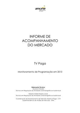 Informe De Acompanhamento Do Mercado