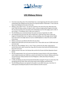 USS Midway History