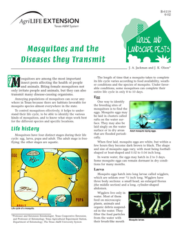 Mosquitoes and the Diseases They Transmit J