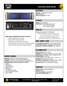 Control Surface: Electrical Physical Displays Dmx