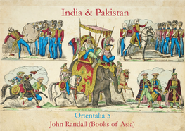 Orientalia 5 John Randall (Books of Asia) 1 “European Licentiousness, Commercial Frauds, Pride of the White Caste Are Too Familiar to the Natives...” [Anonymous]