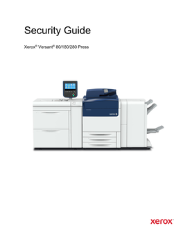 Xerox® Versant® 80/180/280 Security Guide