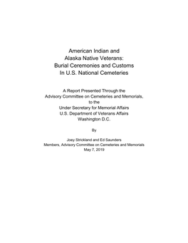 ACCM Report on Native American Burials