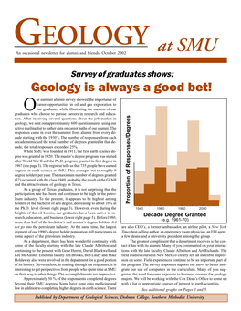 Geology at Western DEPARTMENT of GEOLOGICAL SCIENCES Michigan University