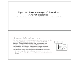 2.1 Flynn's Taxonomy of Parallel Architectures-Twoslidesxpage