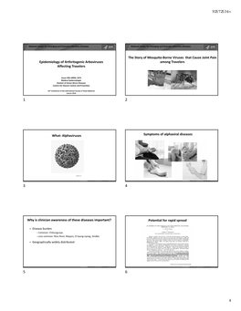 SY10.01 Epidemiology of Arthritogenic Arboviruses Affecting