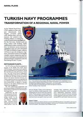 Turkish Navy Programmes Transformation of a Regional Naval Power