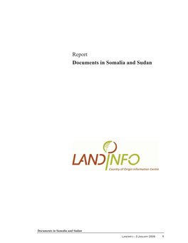 Report Documents in Somalia and Sudan