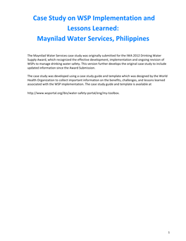 Maynilad Water Services, Philippines