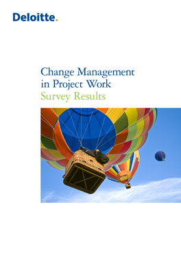 Change Management in Project Work. Survey Results