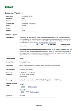 Datasheet: VMA00161 Product Details