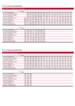 First 9 Brentwood-Basildon