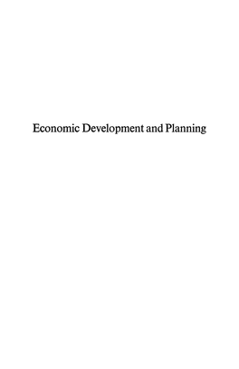 Economic Development and Planning