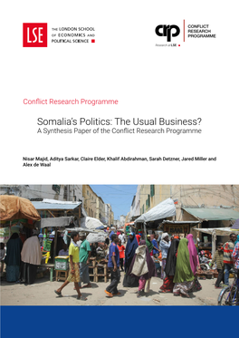 Somalia's Politics: the Usual Business?