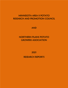 Minnesota Area Ii Potato Research and Promotion Council