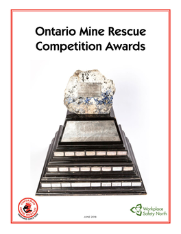 Ontario Mine Rescue Competition Awards