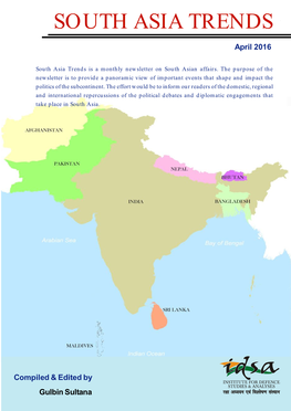 SOUTH ASIA TRENDSSOUTH ASIA TRENDS April 2016