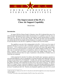 The Improvement of the PLA's Close Air Support Capability