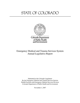 State of Colorado – Regional Emergency Medical and Trauma Advisory Councils Map C