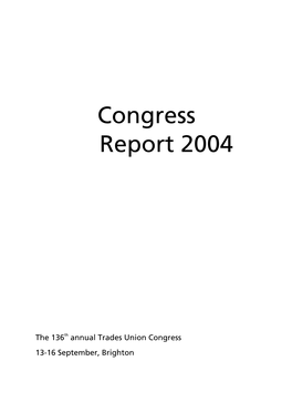 Congress Report 2004