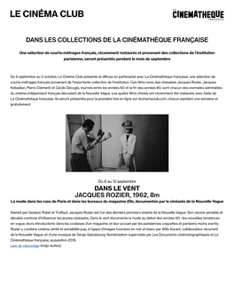 Dans Les Collections De La Cinémathèque Française