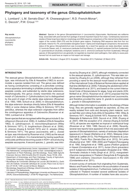 Phylogeny and Taxonomy of the Genus <I>Gliocephalotrichum</I>