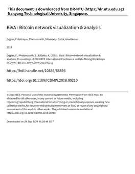 Biva : Bitcoin Network Visualization & Analysis