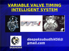 Variable Valve Timing Intelligent System.Pdf