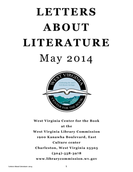 2014 West Virginia Letters About Literature Anthology