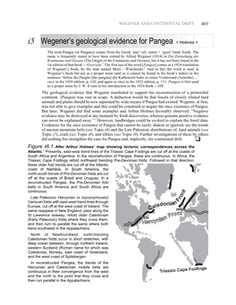 I5 Wegener's Geological Evidence for Pangea < Holmes >