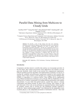 Parallel Data Mining from Multicore to Cloudy Grids