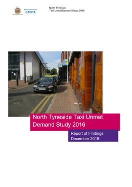 North Tyneside Taxi Unmet Demand Study 2016