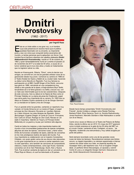 Dmitri Hvorostovsky (1962 - 2017)