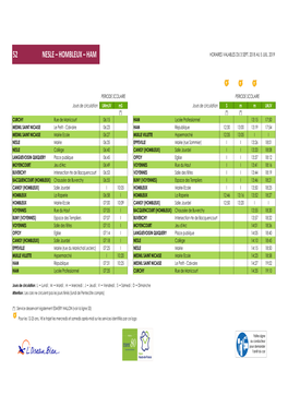 Hombleux – Ham Horaires Valables Du 3 Sept