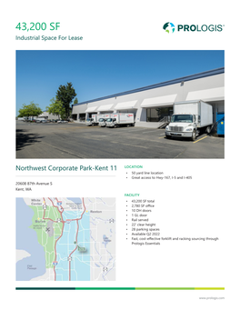 43,200 SF Industrial Space for Lease
