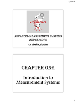 Chapter 1 Introduction to Measurement Systems
