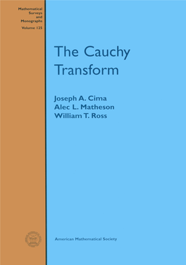 The Cauchy Transform Mathematical Surveys and Monographs