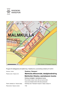 Malmkulla Affärsområde, Detaljplaneändring Malmkullan