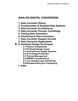 Hardware Design Techniques