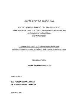 Universitat De Barcelona