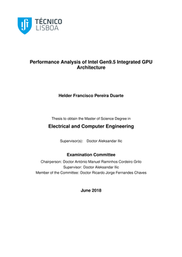 Performance Analysis of Intel Gen9.5 Integrated GPU Architecture