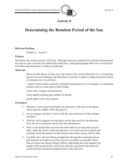 Determining the Rotation Period of the Sun